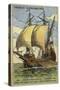 Three-Masted Trading Galleon, 15th Century-null-Stretched Canvas