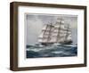 Three-Master Under Sail-J. Spurling-Framed Photographic Print