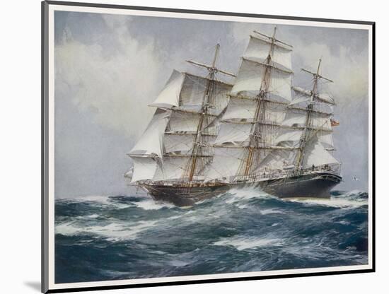 Three-Master Under Sail-J. Spurling-Mounted Photographic Print