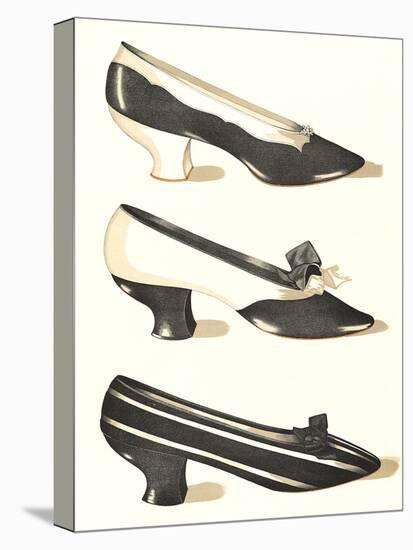 Three Medium Heeled Shoes-Found Image Press-Stretched Canvas
