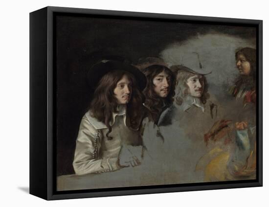 Three Men and a Boy-Louis Le Nain-Framed Stretched Canvas