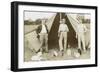 Three Men Camping with a Dog-null-Framed Photographic Print