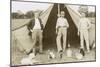 Three Men Camping with a Dog-null-Mounted Photographic Print