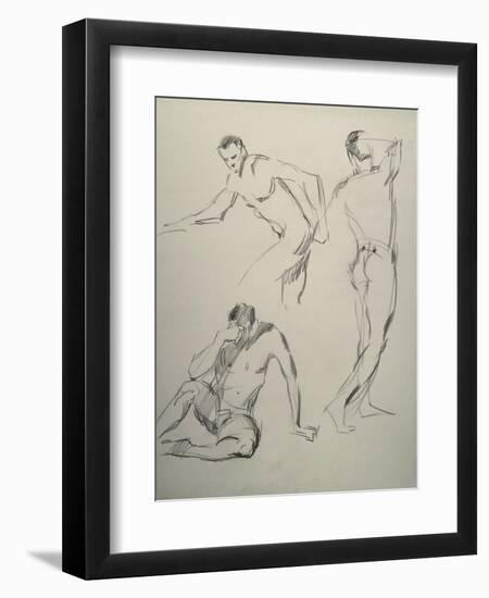 Three Men Figures-Nobu Haihara-Framed Giclee Print