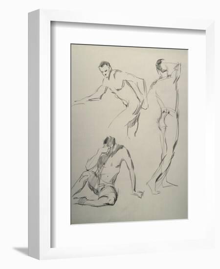 Three Men Figures-Nobu Haihara-Framed Giclee Print