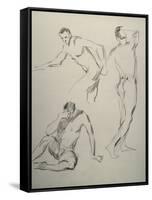 Three Men Figures-Nobu Haihara-Framed Stretched Canvas