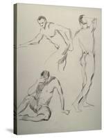 Three Men Figures-Nobu Haihara-Stretched Canvas