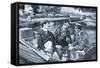 Three Men in a Boat-Paul Rainer-Framed Stretched Canvas