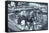 Three Men in a Boat-Paul Rainer-Framed Stretched Canvas