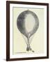 Three Men in a Hot Air Balloon, Pub. 1800s-null-Framed Giclee Print