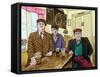 Three Men in a Pub, 1984-Gillian Lawson-Framed Stretched Canvas