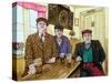 Three Men in a Pub, 1984-Gillian Lawson-Stretched Canvas