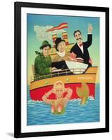 Three Men in a Tub, 1994-Frances Broomfield-Framed Giclee Print