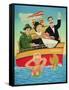 Three Men in a Tub, 1994-Frances Broomfield-Framed Stretched Canvas