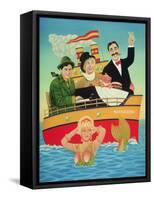 Three Men in a Tub, 1994-Frances Broomfield-Framed Stretched Canvas