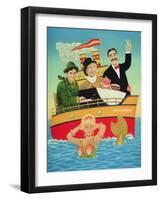 Three Men in a Tub, 1994-Frances Broomfield-Framed Giclee Print
