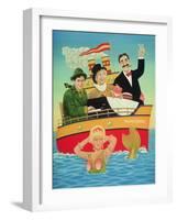 Three Men in a Tub, 1994-Frances Broomfield-Framed Giclee Print