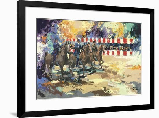 Three Men on Horseback-Wayland Moore-Framed Serigraph