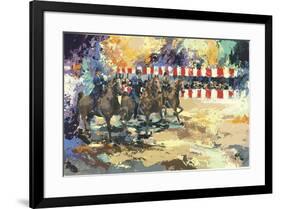 Three Men on Horseback-Wayland Moore-Framed Serigraph