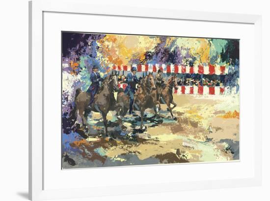 Three Men on Horseback-Wayland Moore-Framed Serigraph