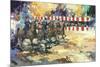 Three Men on Horseback-Wayland Moore-Mounted Serigraph