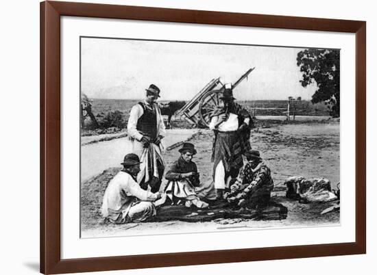 Three Men Playing Cards, Uruguay, C1900s-null-Framed Giclee Print