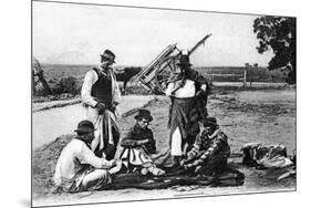 Three Men Playing Cards, Uruguay, C1900s-null-Mounted Giclee Print