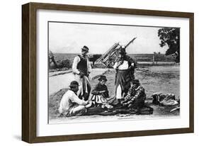 Three Men Playing Cards, Uruguay, C1900s-null-Framed Giclee Print