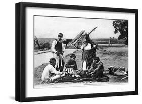 Three Men Playing Cards, Uruguay, C1900s-null-Framed Giclee Print