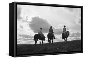 Three Men Riding the Range-Philip Gendreau-Framed Stretched Canvas