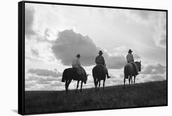 Three Men Riding the Range-Philip Gendreau-Framed Stretched Canvas