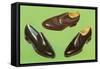 Three Men's Shoes-Found Image Press-Framed Stretched Canvas