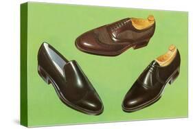 Three Men's Shoes-Found Image Press-Stretched Canvas