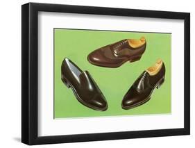 Three Men's Shoes-Found Image Press-Framed Photographic Print