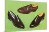 Three Men's Shoes-Found Image Press-Mounted Photographic Print