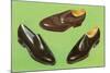 Three Men's Shoes-Found Image Press-Mounted Photographic Print