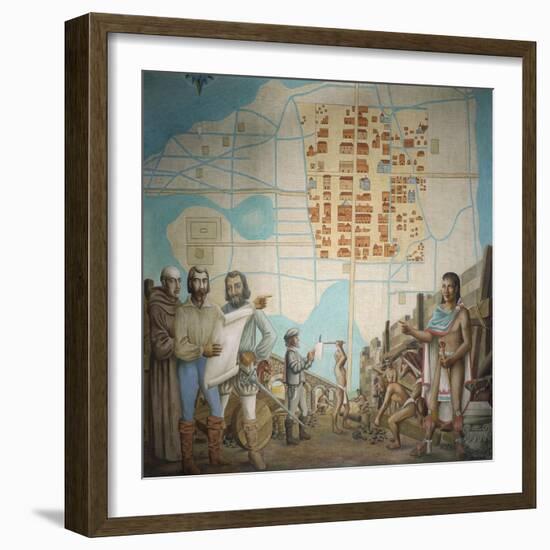 Three Men Standing in a Construction, Mexico City, Mexico-null-Framed Giclee Print