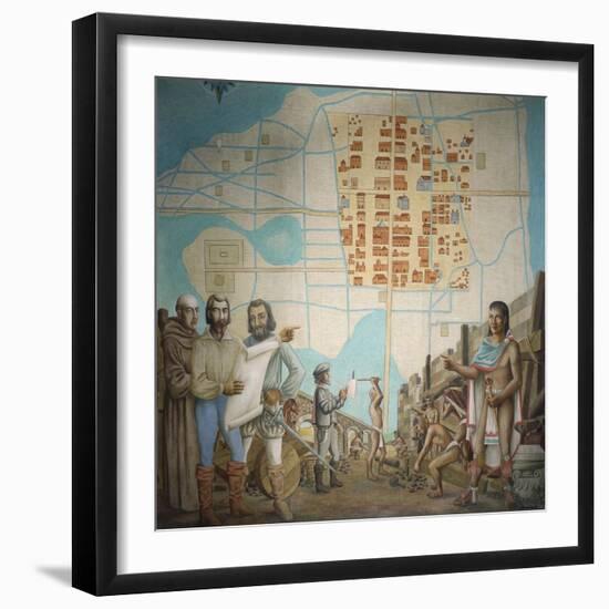 Three Men Standing in a Construction, Mexico City, Mexico-null-Framed Giclee Print