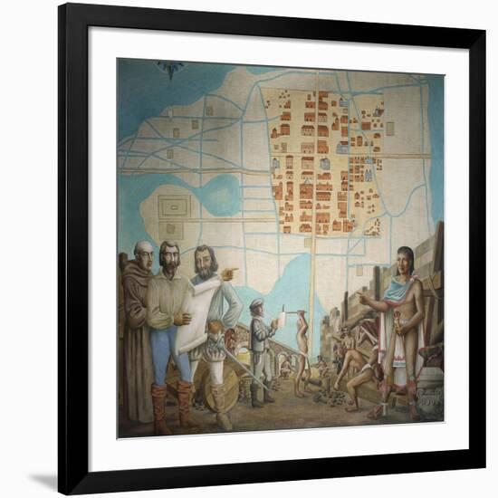 Three Men Standing in a Construction, Mexico City, Mexico-null-Framed Giclee Print