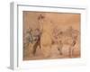 Three Men Unloading a Cart by Theodore Gericault-Theodore Gericault-Framed Giclee Print