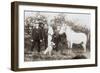 Three Men with Dalmatian and Pony-null-Framed Photographic Print