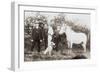 Three Men with Dalmatian and Pony-null-Framed Photographic Print