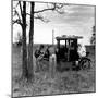 Three Men Working on 1918 Ford Model T - Has Bundles in Back and Can of Prestone on Running Board-Charles E^ Steinheimer-Mounted Photographic Print