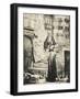 Three Mevlevi Dervishes Outside Ancient Buildings-null-Framed Photographic Print