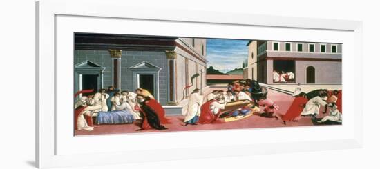 Three Miracles of St Zenobius, 1500-1505-Sandro Botticelli-Framed Giclee Print