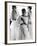 Three Models Wearing White Mink Stoles over Long Evening Dresses-Gjon Mili-Framed Photographic Print