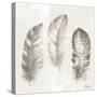 Three Modern Feathers I-Patricia Pinto-Stretched Canvas