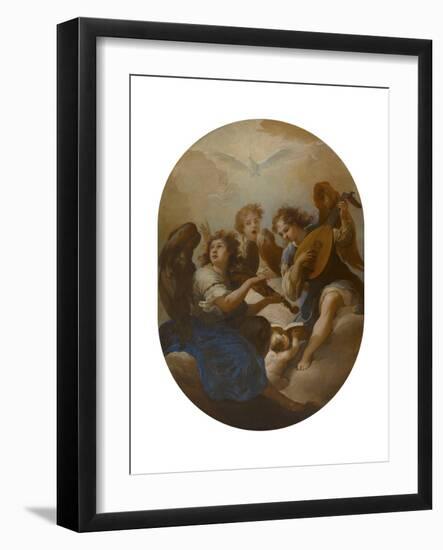 Three Music Making Angels, before 1720-Andrea Procaccini-Framed Giclee Print