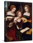 Three Musicians, c.1530-Master of the Female Half Lengths-Stretched Canvas