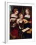 Three Musicians, c.1530-Master of the Female Half Lengths-Framed Giclee Print